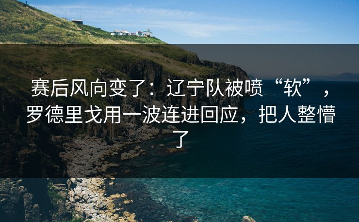 赛后风向变了：辽宁队被喷“软”，罗德里戈用一波连进回应，把人整懵了